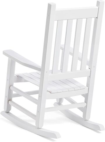 Child's Wood Porch Rocker - Perfect for Indoor or Outdoor All Weather Porch Rocker for Garden,Lawn,Balcony,Backyard and Patio Porch Rocker Use - Suitable for 6-10 Years Old (Natural) in Saudi Arabia