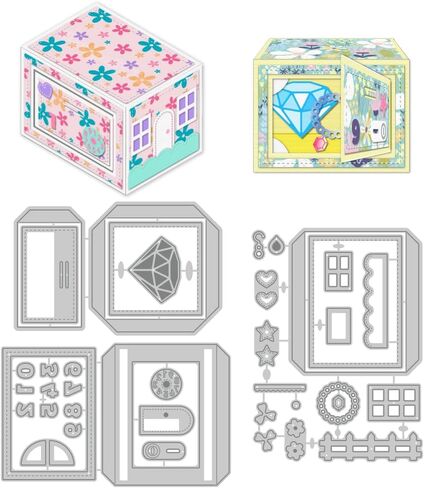Chinese Building Cutting Dies, Carbon Steel Die Cuts Stencils Tower Pagoda and Temple Embossing Scrapbooking Template for Card Making Greeting Invitation Photo Album Gift Decor in Kuwait