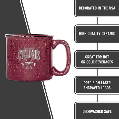 Rico Industries NCAA Iowa Hawkeyes Tribute 12oz Laser Engraved Campfire Mug in Saudi Arabia