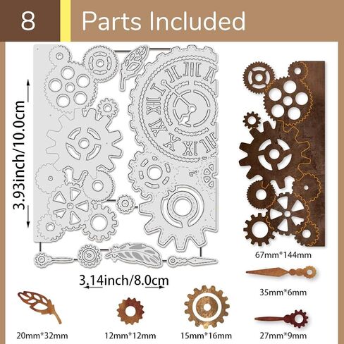 UNICRAFTALE 1Pcs Gear Metal Cutting Dies for Card Making Gear with Pointer Die Cuts Embossing Stencils Template Mould for Scrapbooking Supplies Handmade Crafts Scrapbook Album Decor in Kuwait