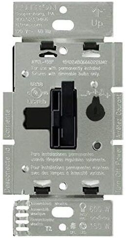 Lutron Toggler Quiet 3-Speed Slide-To-Off Fan Control, 1.5-Amp, Single-Pole/3-Way, AYFSQ-F-WH, White in Saudi Arabia
