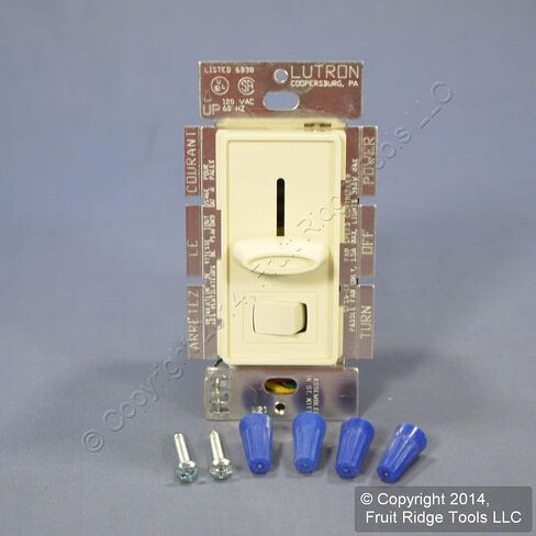 Lutron Toggler Quiet 3-Speed Slide-To-Off Fan Control, 1.5-Amp, Single-Pole/3-Way, AYFSQ-F-WH, White in Saudi Arabia