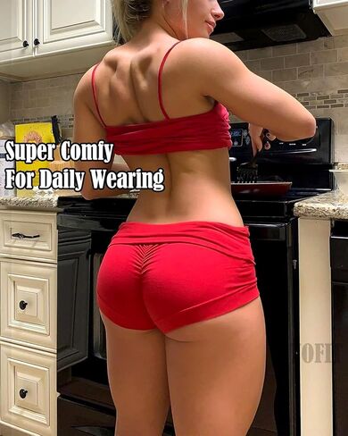 Scrunch Butt Lifting Shorts for Women Gym Workout Spandex Booty Shorts Yoga Pole Dance Fitness Black S in Saudi Arabia
