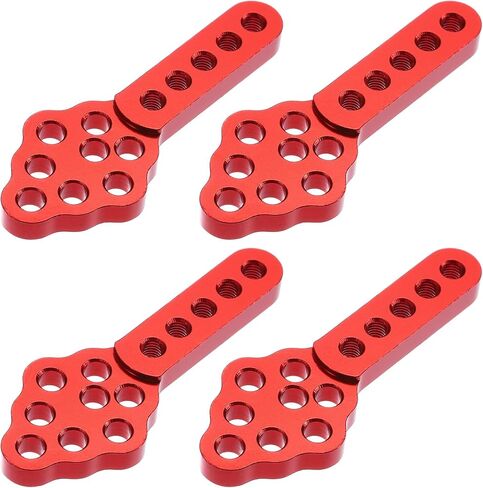 MECCANIXITY 4Pcs RC Car Shock Absorber Mount CNC Metal Mount Adjust Height Angle Stand for 1/10 Crawler Cars SCX10 90046 D90 D110 RC Crawler Car Truck Models, Red in Saudi Arabia