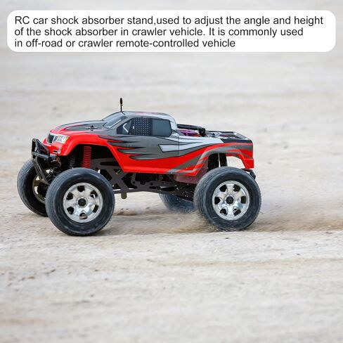 MECCANIXITY 4Pcs RC Car Shock Absorber Mount CNC Metal Mount Adjust Height Angle Stand for 1/10 Crawler Cars SCX10 90046 D90 D110 RC Crawler Car Truck Models, Red in Saudi Arabia
