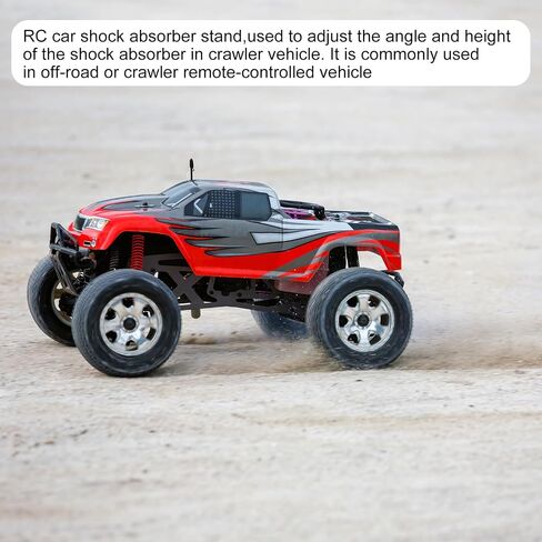 MECCANIXITY 4Pcs RC Car Shock Absorber Mount CNC Metal Mount Adjust Height Angle Stand for 1/10 Crawler Cars SCX10 90046 D90 D110 RC Crawler Car Truck Models, Red in Saudi Arabia