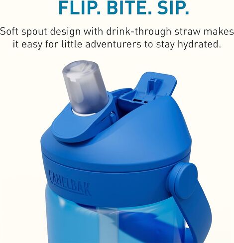 CamelBak Thrive Flip Straw Kids 14oz Water Bottle with Tritan Renew – Easy Carry - Straw Top, Friendly Forest in Kuwait