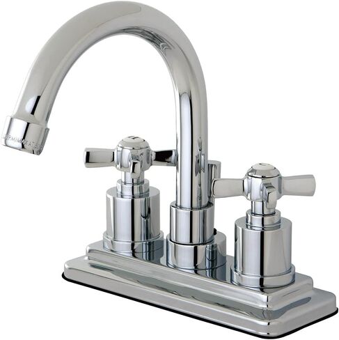 KINGSTON BRASS KS8668ZX Millennium 4-Inch Centerset Lavatory Faucet with Brass Pop-Up, Brushed Nickel in Kuwait
