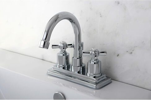 KINGSTON BRASS KS8668ZX Millennium 4-Inch Centerset Lavatory Faucet with Brass Pop-Up, Brushed Nickel in Kuwait