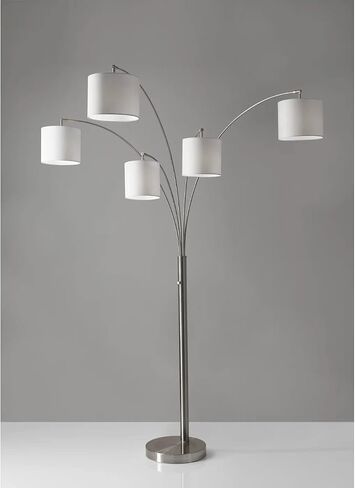 Adesso 4239-26 Trinity 5-Arm Arc Lamp, 82 in., 5 x 60W Incandescent/13W CFL, Antique Bronze Finish, 1 Floor Lamp in Saudi Arabia
