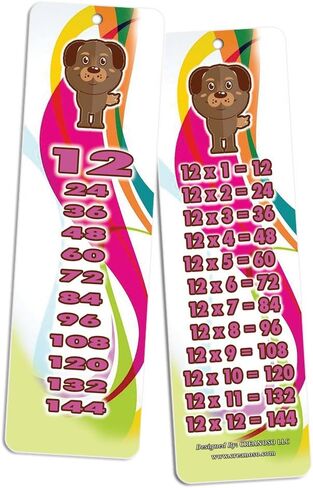 Creanoso Times Tables and Skip Counting Chart Cards (6 Sets) - Daily Math Practice - Cool Math Gifts - Math Help for Kids - Multiplication and Skip Count Made Easy - Back to School Supplies in Saudi Arabia