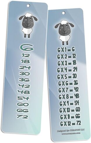Creanoso Times Tables and Skip Counting Chart Cards (6 Sets) - Daily Math Practice - Cool Math Gifts - Math Help for Kids - Multiplication and Skip Count Made Easy - Back to School Supplies in Saudi Arabia
