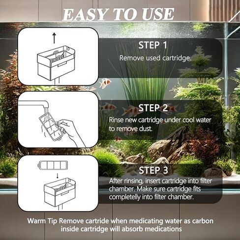 8 Pack Small Aquarium Filters Cartridges Replacement Compatible with Top Fin RF-S Small Retreat Filter Cartridges in Saudi Arabia
