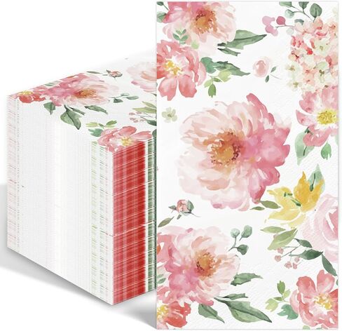 100PCS Greenery Paper Napkins 3 Ply Disposable Hand Towels for Bathroom Green Eucalyptus Leaf Guest Napkins Decorative Dinner Napkins for Bridal Baby Shower Wedding Birthday Spring Party in Saudi Arabia