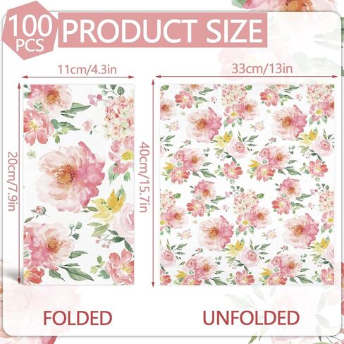 100PCS Greenery Paper Napkins 3 Ply Disposable Hand Towels for Bathroom Green Eucalyptus Leaf Guest Napkins Decorative Dinner Napkins for Bridal Baby Shower Wedding Birthday Spring Party in Saudi Arabia