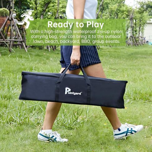 32’’ Six Player Croquet Set, Regulation [Vintage Archaize] Croquet Set with Wooden Mallets/Colored Ball/Wickets/Stakes for Adults/Teenagers/Family-Perfect for Lawn/Backyard Game/Park in Kuwait