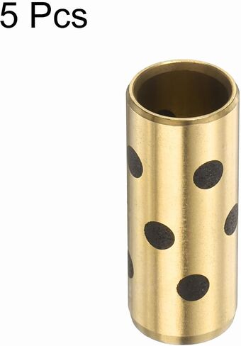 uxcell 3pcs Sleeve Bearings 8mm Bore x 10mm OD x 25mm Height, Wrapped Oilless Bushings Brass Graphite, JDB Oilless Graphite Lubricating Cast Brass Bushing in Saudi Arabia