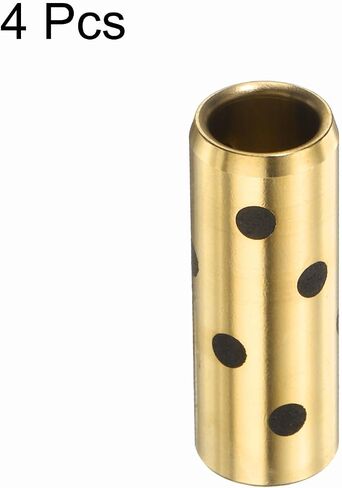 uxcell 3pcs Sleeve Bearings 8mm Bore x 10mm OD x 25mm Height, Wrapped Oilless Bushings Brass Graphite, JDB Oilless Graphite Lubricating Cast Brass Bushing in Saudi Arabia
