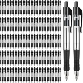 BLCCULI 200 PACK POIND POINS BENS BENS ، 1.0 MM POINT PEN ، أقلام حبر الهلام الأسود ، وأقلام الكتابة السلسة مع قبضة مريحة للكتابة في مجلة الإمدادات المكتبية (الحبر الأسود)
