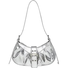Verdusa Women's Punk Rivet PU Leather Shoulder Bags Casual Hobo Handbag