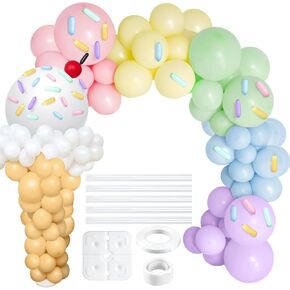330 PCS Ice Cream Party Decorations Ice Cream Balloon Garland Kit Pastel Garland Garland Arch Kit Macaron Rainbow Party Supplies for Baby Shower Diy Supplies