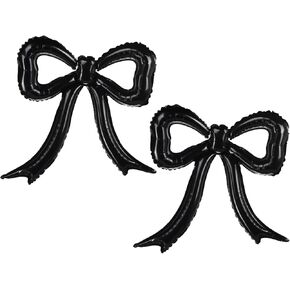 Pink Bow Pins Palloons مجموعة - 2PCS Mylar Bow Coquette بالونات لعيد ميلاد الفتيات ، دش الزفاف ، دش الطفل ، ديكورات حفلة العازبة ،