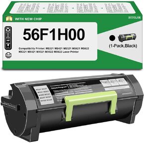 56F1H00 خرطوشة الحبر عالية العائد (15000 صفحة) متوافقة مع خرطوشة الحبر LEXMARK 56F1H00 لـ MS321DN MS421DN MS421DW MS321 MS421 MX321 MX421 MX521 MX522 MS521 MS621 MX622 MX622