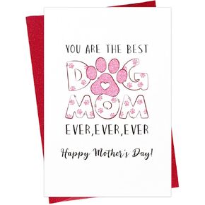 D24TIME COG Funny Dog Mother's Card for Grandma - 5.5 "× 8" هدية عيد الأم السعيد لأفضل جدة الكلاب من Dog Puppy مع الظرف