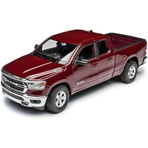 Diecast Model Car متوافق مع 2019 Ram 1500 Pickup Truck ، Dark Red Metallic ، 1:27 ، بواسطة Welly 24104W