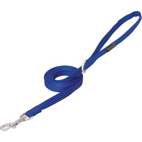 Nylon Single-Ply Dog Leash, Dark Blue, 3/4" x 6'