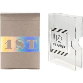 MilesMagic 1st V5 Play Cards Limited الإصدار المجسم Cardisty Deck Rare Deck بواسطة Chris Ramsay مع مقطع تخزين البطاقة الشفافة الصافية الكريستالية