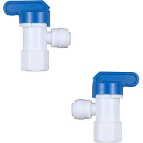 EZRODI 2 Pack RO Water Tank Valve Connector for Reverse Osmosis Storage Tank (2, 3/8 in. Female Thread and 1/4 in. O.D. output)
