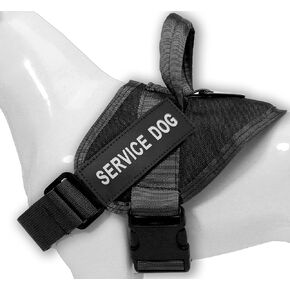 Service Dog Harness with Handle – No-Pull Tactical Dog Vest for Large Dogs, Military Style Heavy-Duty Tactical Dog Harness with Cushioned Soft Underpad That Doesn’t Collect Dog Hair; Brown (L)