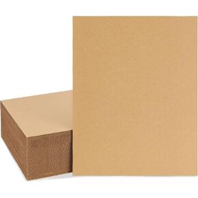 50-Pack of Corrugated Cardboard Sheets 9x12, Flat Card Boards, Packaging Inserts for Shipping, Mailing, Arts and Crafts, DIY Projects, Packing Mailers, 2mm Thick