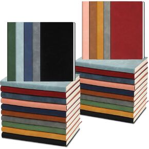 Kosiz 50 Pitch A6 Leather Journal Notebooks Bulk Small Orned Cline Journal 100 Pages Pocket Notebook Journals Mini Notepad Travel Journals for Office Work School Writing Supplies (10 Colors)