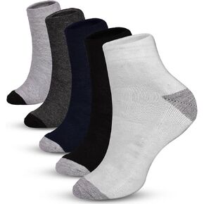 Ankle Length Anti-Slip Running Socks for Men & Women - Stylish Comfort, Non-Slip Design, Mix-Color Medium Size - Perfect for Everyday Wear and Sports -Pack of 5
