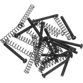MECCANIXITY 15pcs M3 Guitar Pickup Ring Mounting Screws Pickup Springs for Electric Guitar, Gold Screws Springs