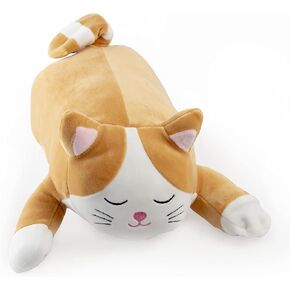 Mango Steam 13.5" Cute Kawaii Soft Plush Dog with Wagging Tail/Pillow/Stuffed Animal (Shiba, Brown)