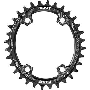 96mm BCD Narrow Wide Tooth Bicycle Bike Chainring Fits 7 to 12 Speed Round or Oval 32T 34T 36T 38T Made of CNC Machined Aluminum