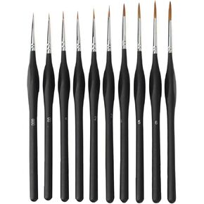 10 PCS Miniature Paint Brushes Kit, Fine Detail Painting Brush Micro Professional Tiny Paints Brush Set,for Watercolor, Oil, Face, Acrylic