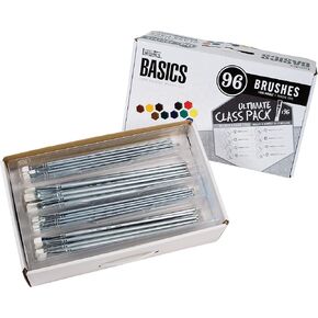 Liquitex Basic Basic White Canthetic Longwood Handwood Handled Value Set ، حجم متنوع ، مجموعة من 96
