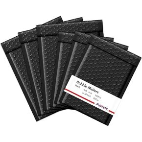 Fuxury 150pcs Bubble Mailers 6x10+4x8 Black,50 pcs 6x10 Padded Envelopes +100Pcs 4x8 Bubble Mailer,Self Seal Waterproof Mailing Envelopes Bubble Padded Bulk #0,#000 Mailers Bubble Padded