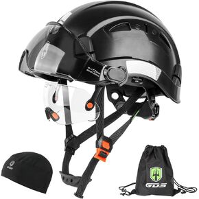 GREEN DEVIL Safety Hard Hat with Tinted & Clear Visor Vented Construction Helmet Cascos de Construccion ABS Work hardhats for Men