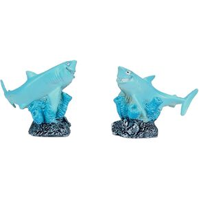 Emours راتنج أسماك أسماك أسماك ديكور زخرفة حوض السمك الرائع زخرفة المنزل اللطيف (2pcs)