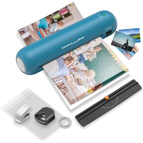 آلة LAMINATATOR 9 بوصة محمولة محمولة مع أوضاع ساخنة وباردة ، A4 آلة التصفيح الصغيرة مع ABS JAM-RELEASE ، 3 دقائق الاحماء ، 6 في 1 صورة مصطلح المصطلحات للمكتب والفصول الدراسية الزرقاء الرمادية الزرقاء