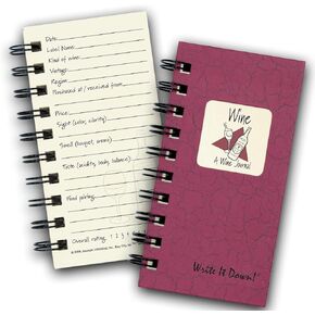 series by Journals Unlimited, Guided Journal, Wine, A Wine Journal, Mini-Size 3"x5.5", Cranberry Hard Cover, Made in USA