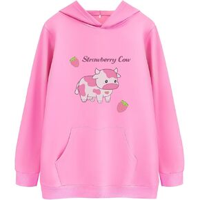 JULGIRL إمرأة لطيف الضفدع البلوز Kawaii طويلة الأكمام هوديي كنزة صوفية قطنية/بلوزة قطنية مع جيب للملابس الجمالية في سن المراهقة