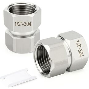 Taisher 5pcs 304 موصل متحرك مرن من الفولاذ المقاوم للصدأ ، 1/2 "أنثى NPT للرش ، طول 38 ملم ، صمام الزاوية ، ذراع الدش