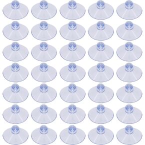 35-Pack Tiny Clear Suction Cups for Home Organization - Hook-Free, Holds Up to 2 lbs Lightweight Items (0.8 in)