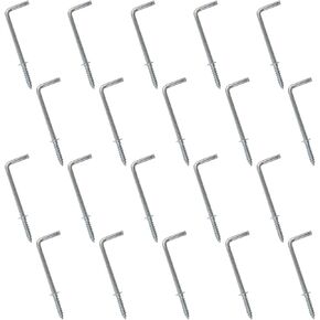 مسامير مسامير 20 pcs l-hook ، خطافات L على شكل لسيطات ننقر ذاتي ، صلب كربون مربع مربع مسامير ، خطاف الزاوية الصلب الكربوني للزاوية اليمنى لكوب معلق ، مفاتيح ، حبل الجر ، الذهب in Kuwait